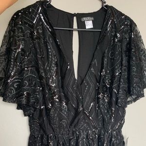 Black Sequin Romper